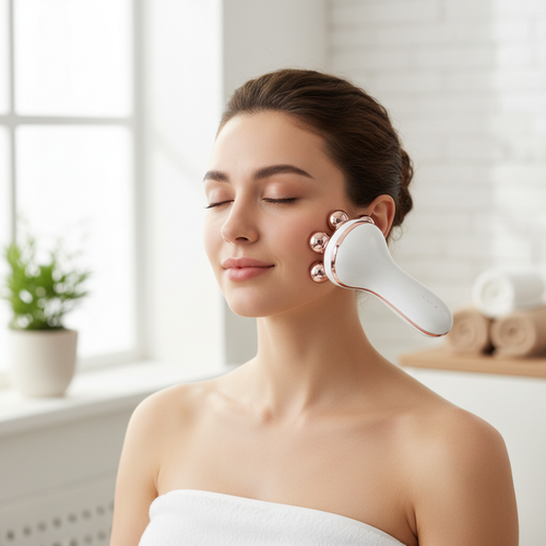 Utilisation de l'appareil de massage facial EMS